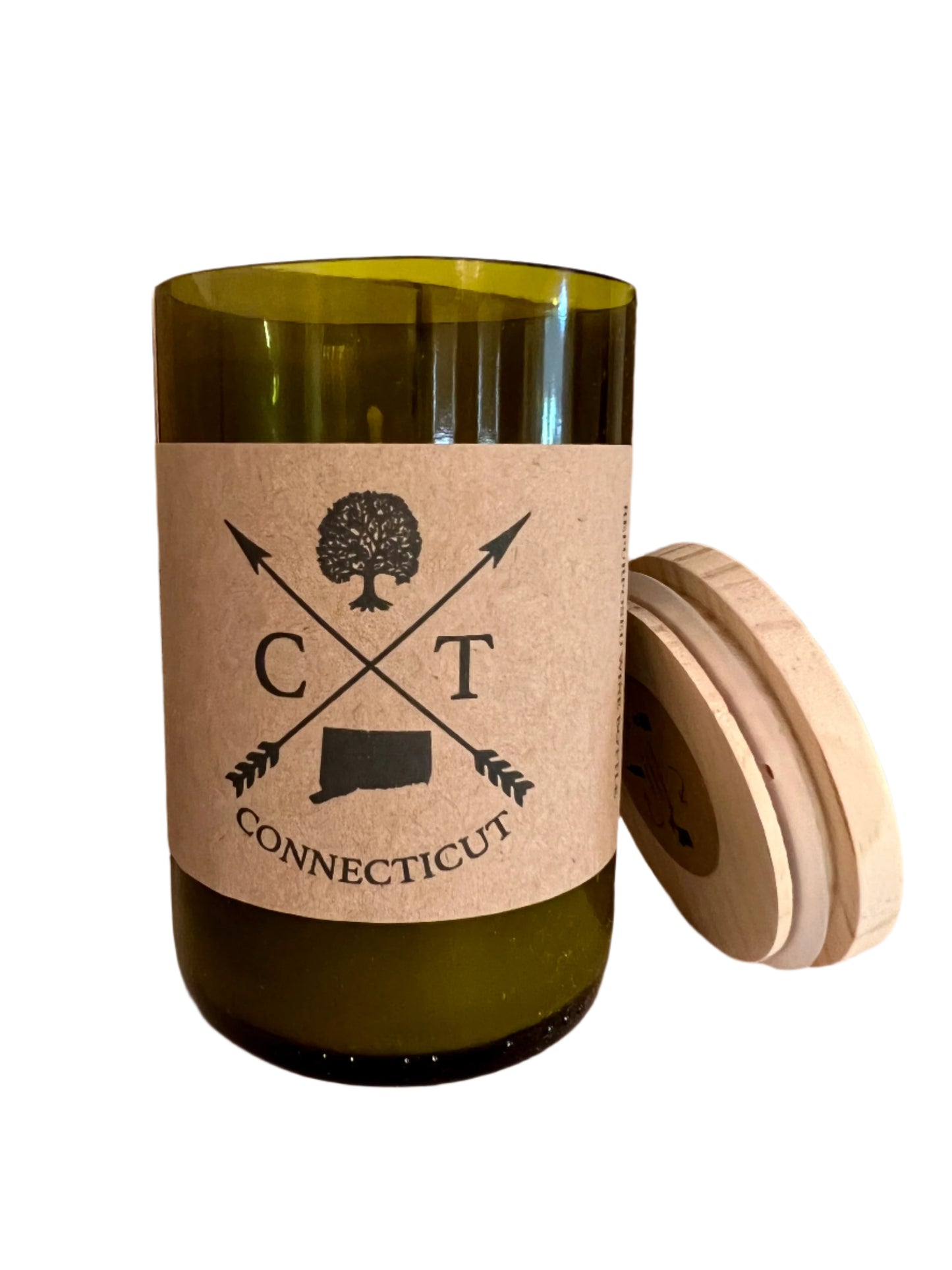 The Nutmeg Recycled Wine Bottle Soy Candle