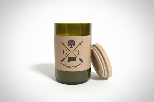The Nutmeg Recycled Wine Bottle Soy Candle