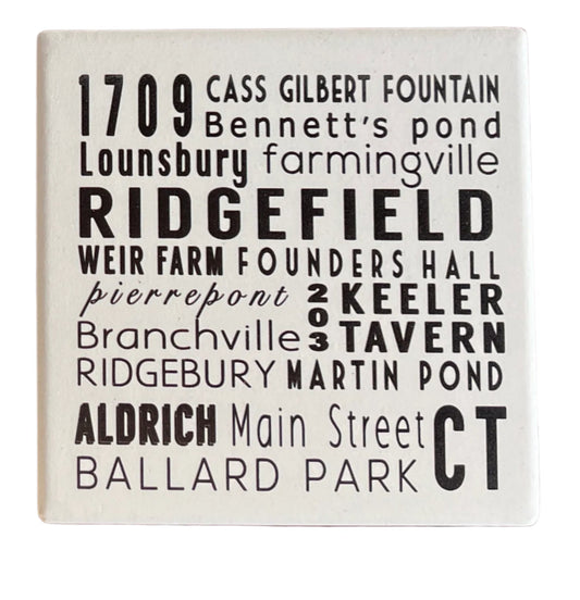 Ridgefield Subway Art Coasters - Set of 4