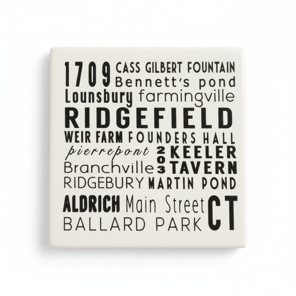 Ridgefield Subway Art Coasters - Set of 4