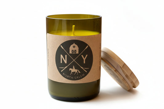 North Salem NY Recycled Wine Bottle Soy Candle