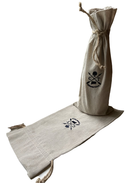 Iconic CT Linen Wine Pouch