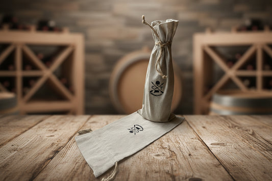 Iconic CT Linen Wine Pouch