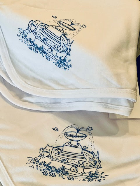 Cass Gilbert Fountain Baby Blanket