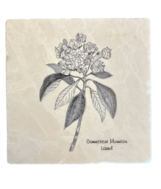 Mountain Laurel Marble Trivet - Exclusive to The Rooted Plow