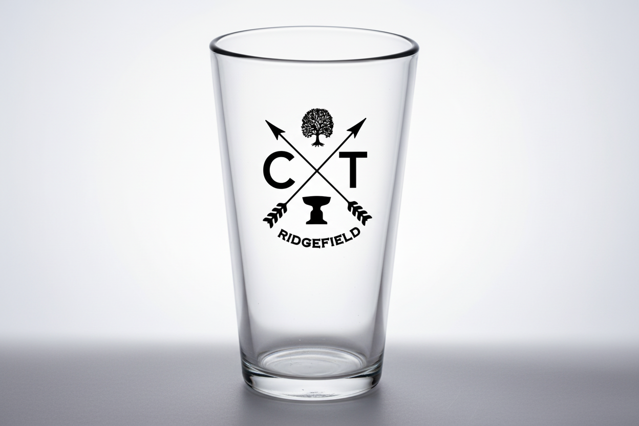 16 oz. Iconic Ridgefield Pint Glass