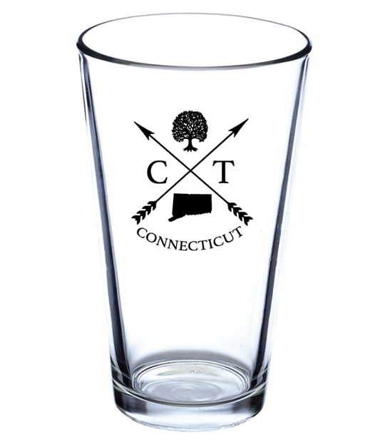 16 oz. Iconic Connecticut Pint Glass