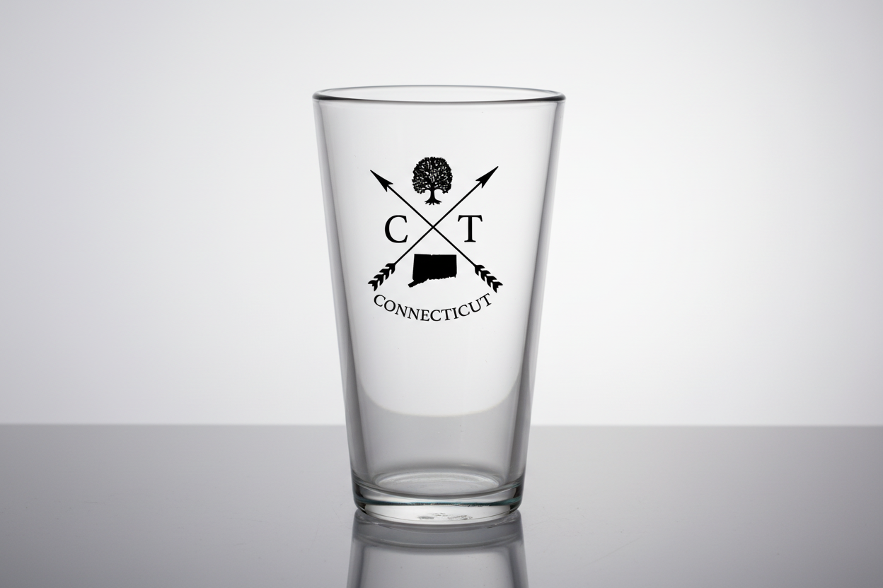 16 oz. Iconic Connecticut Pint Glass