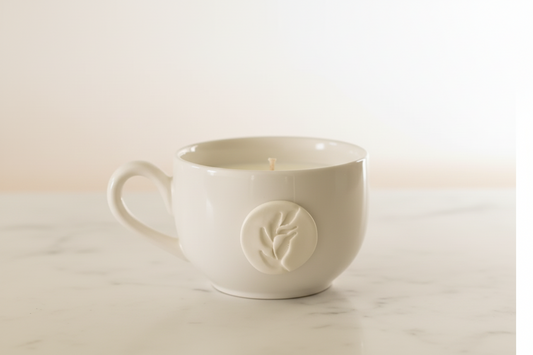 Latte Cup Hand Poured Candle - A Purchase with Purpose