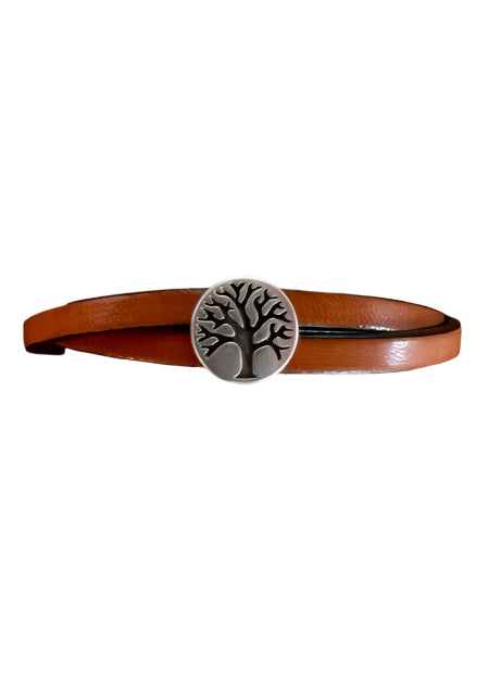 Women's Nutmeg Tree Leather Wrap Bracelet