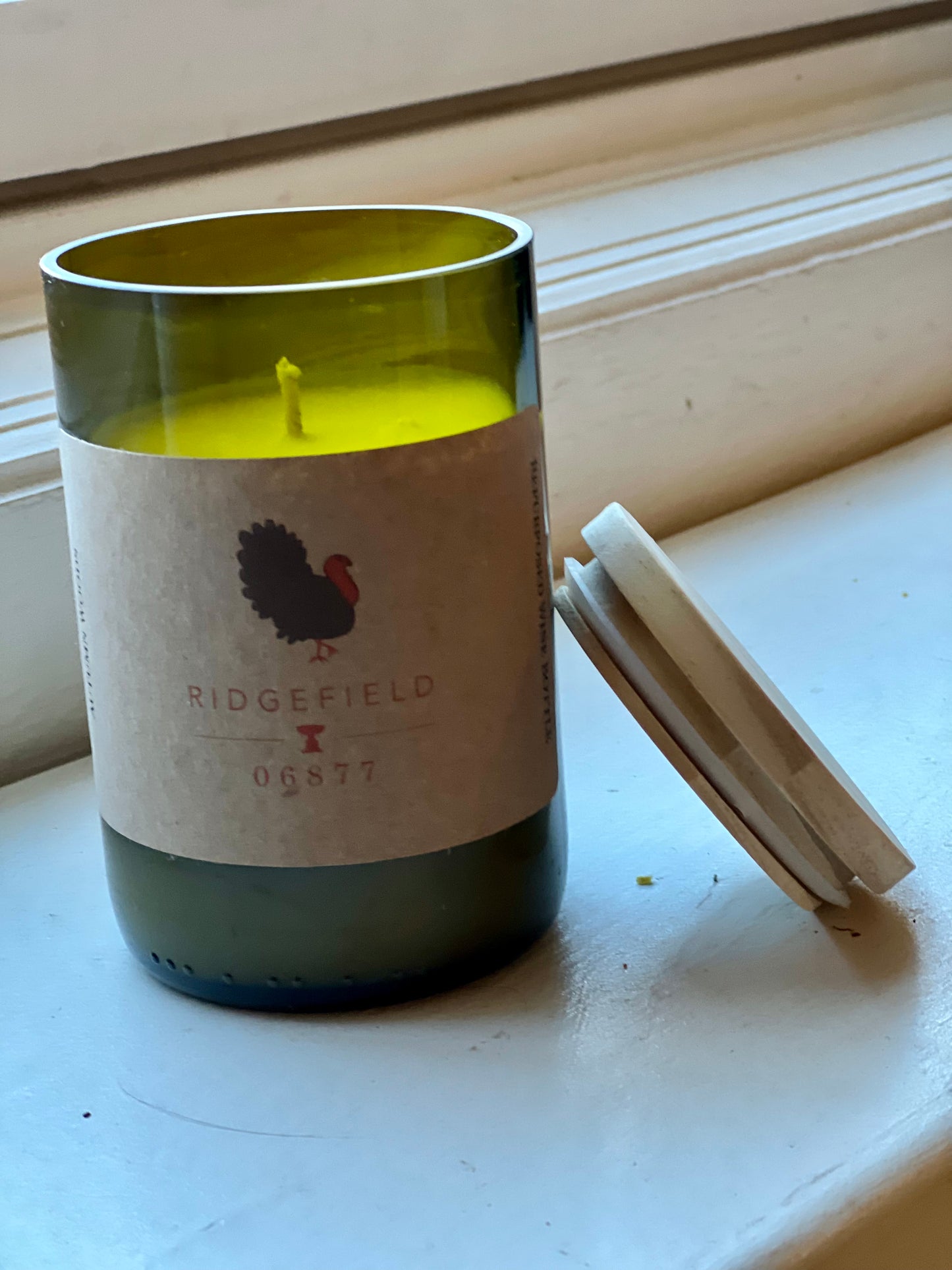 Recycled Wine Bottle Soy Candle - Ridgefield Design