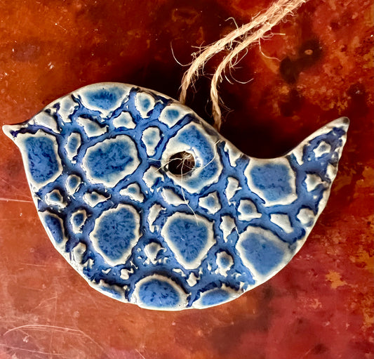 Northern Blue Bird Ceramic Ornament - lovely Mother's Day gift!