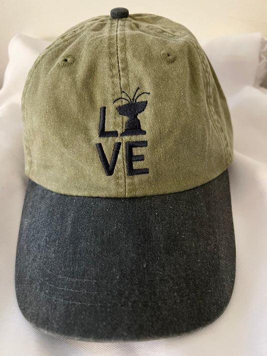 Ridgefield "Love" Washed Canvas Baseball Cap