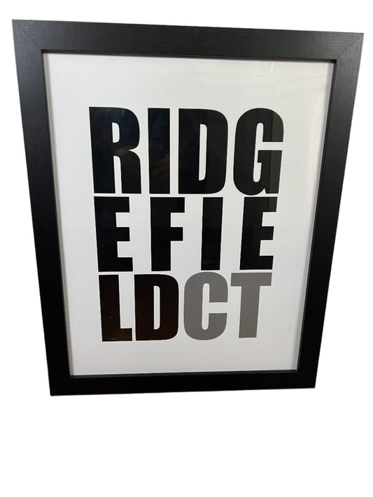 Ridgefield CT Graphic Text Wall Art