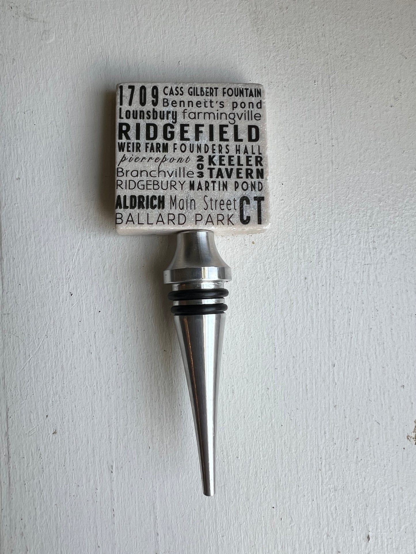 Tumbled Marble Wine Bottle Stopper - North Salem, Redding, Ridgefield & South Salem/Lewisboro Designs