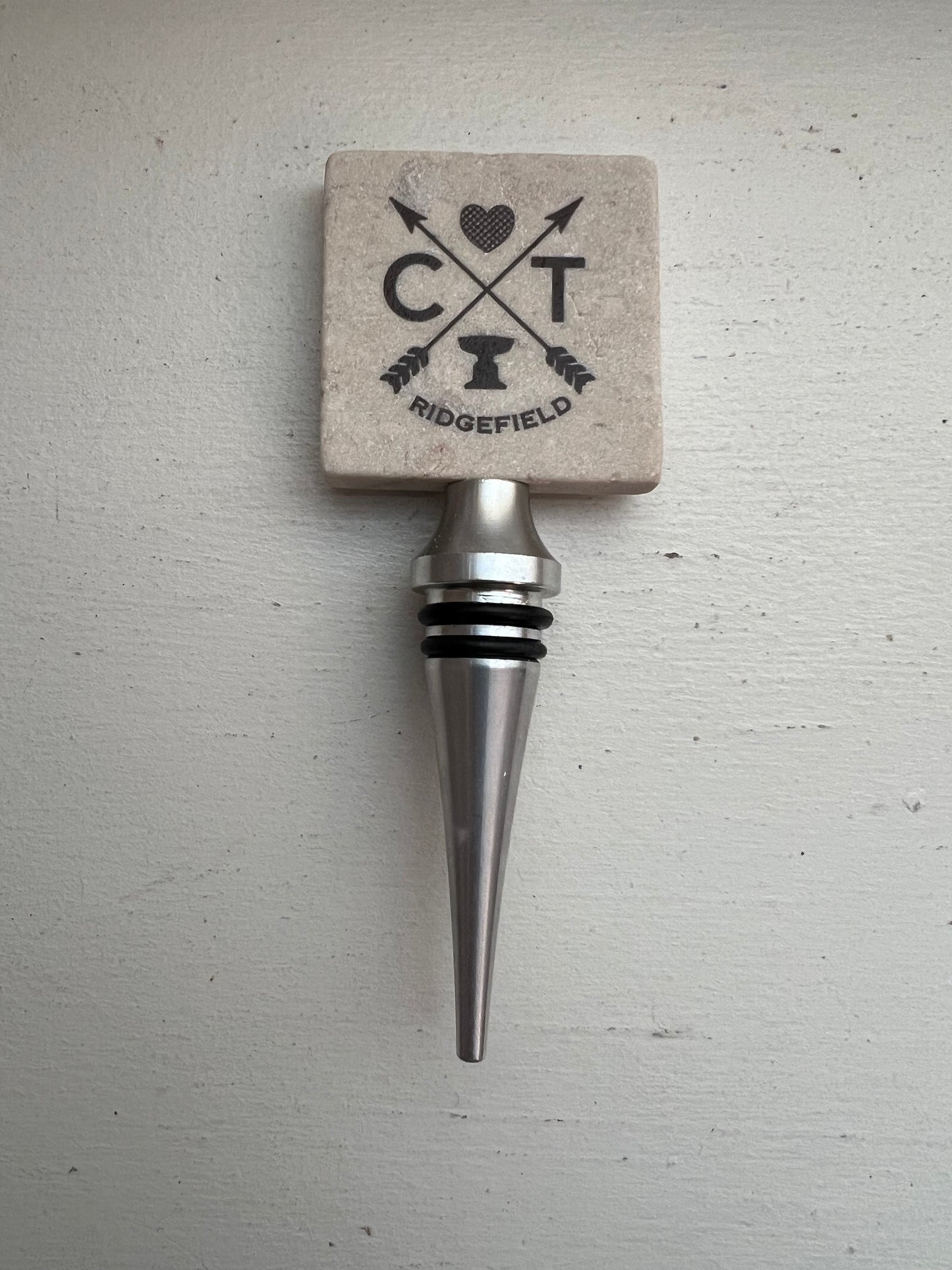 Tumbled Marble Wine Bottle Stopper - North Salem, Redding, Ridgefield & South Salem/Lewisboro Designs