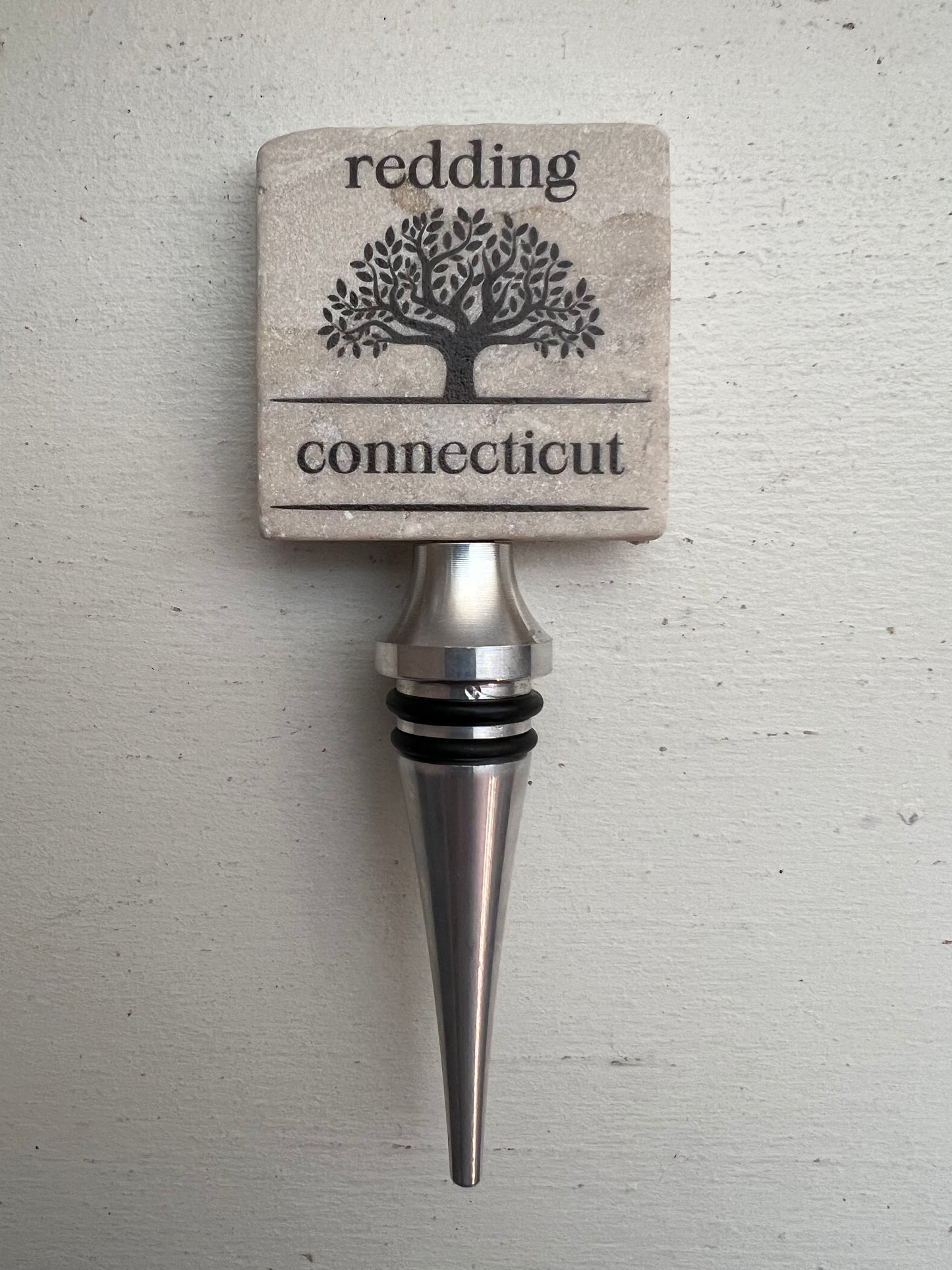 Tumbled Marble Wine Bottle Stopper - North Salem, Redding, Ridgefield & South Salem/Lewisboro Designs