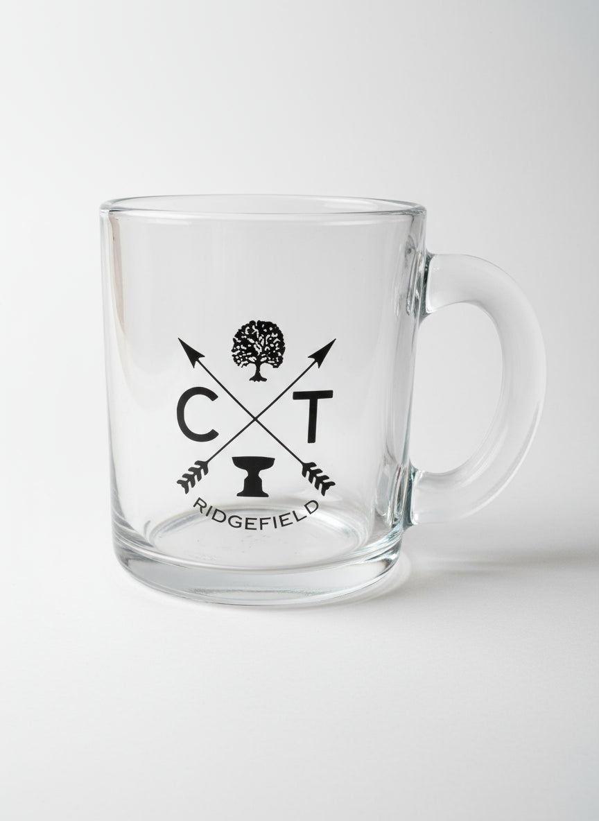Iconic Ridgefield CT Glass Coffee Mug
