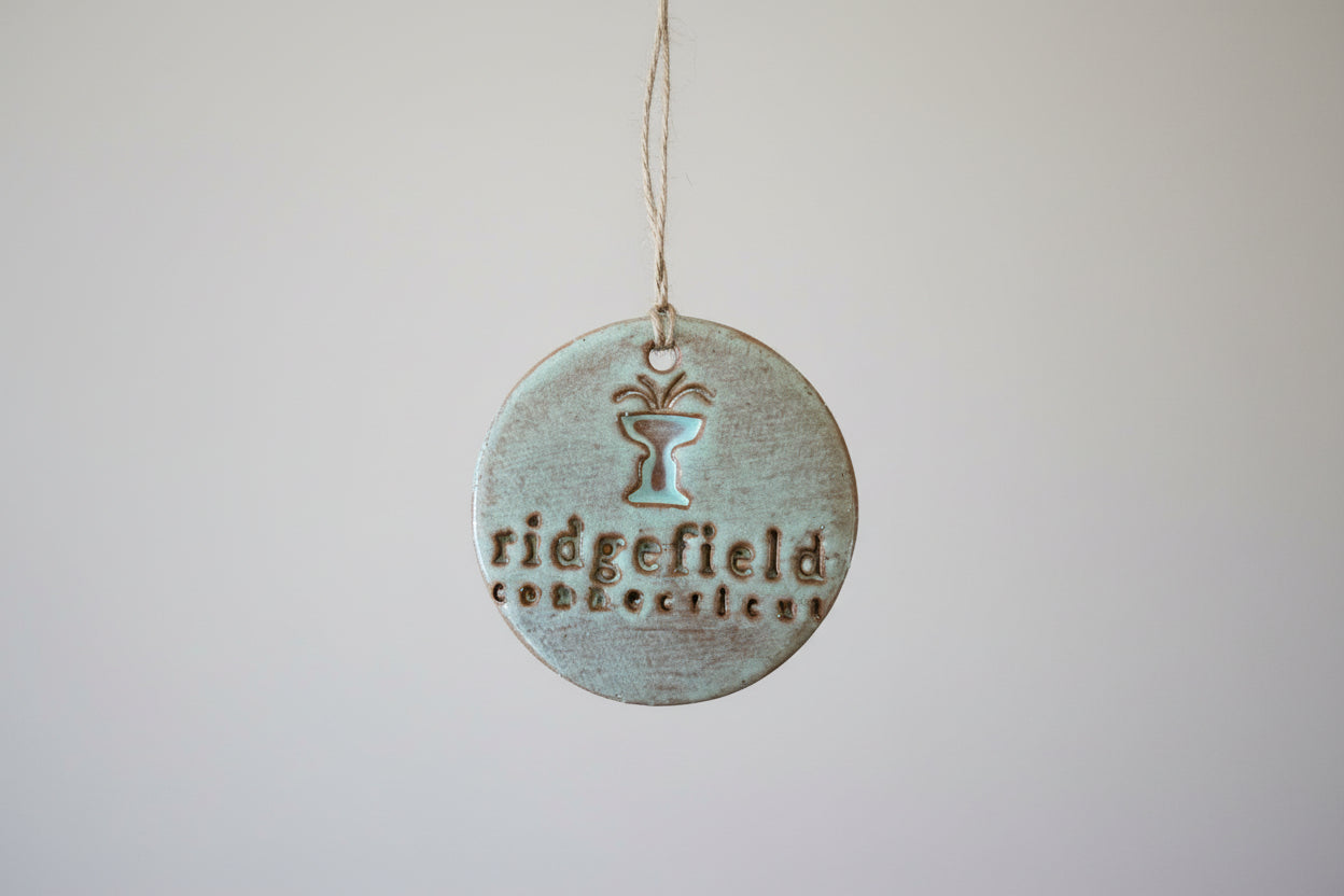Handmade Ridgefield CT Ceramic Ornament - A Purchase with Purpose