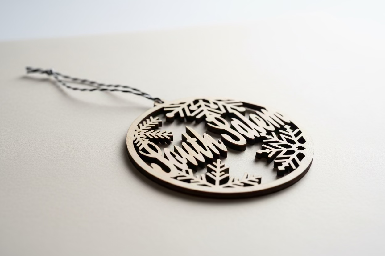 South Salem Wood Cut Snowflake Holiday Ornament