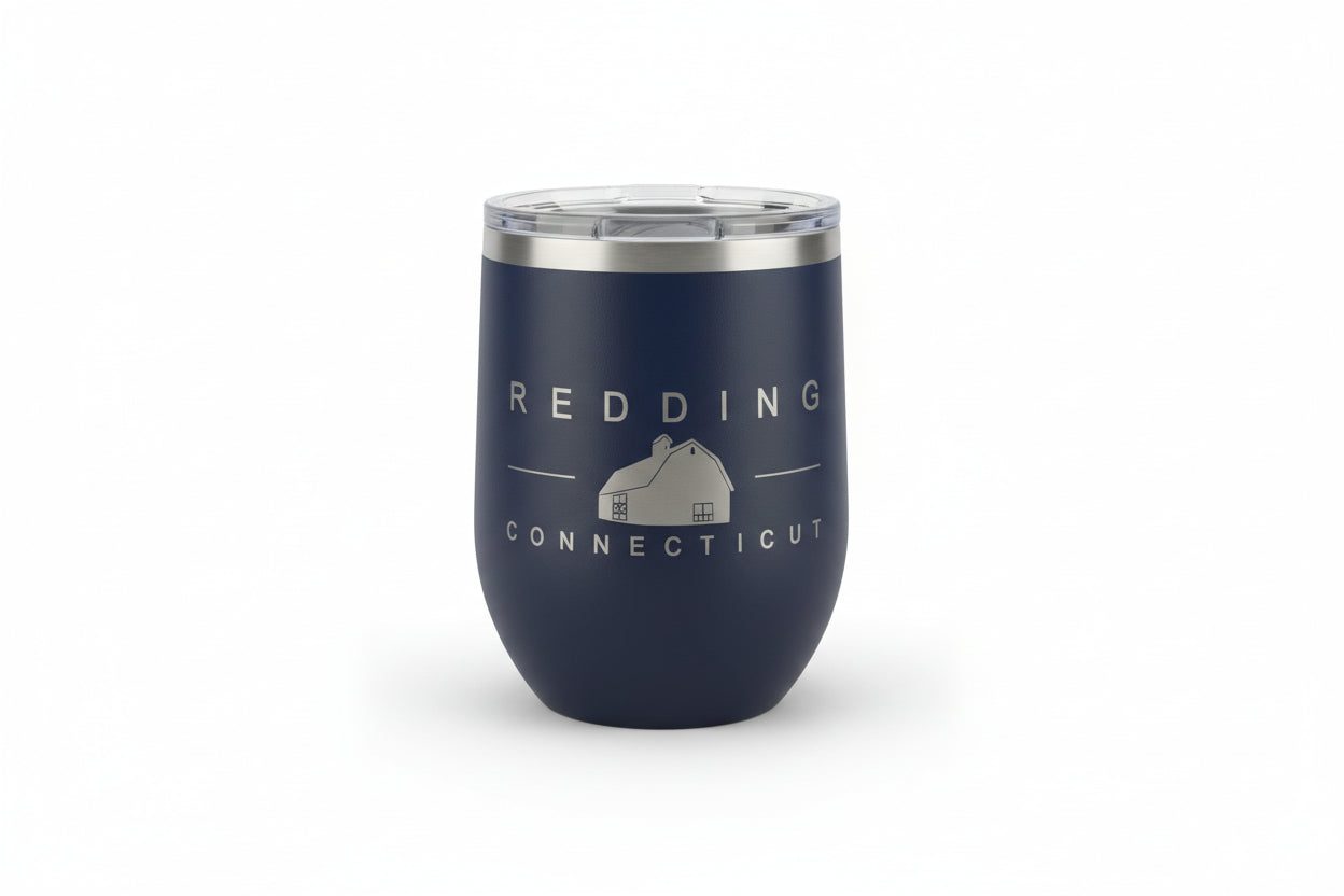 Stemless Wine Tumbler - Iconic Redding CT Bold Design