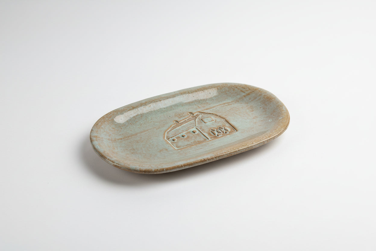 New England Barn Ceramic Trinket Dish - New England Gift