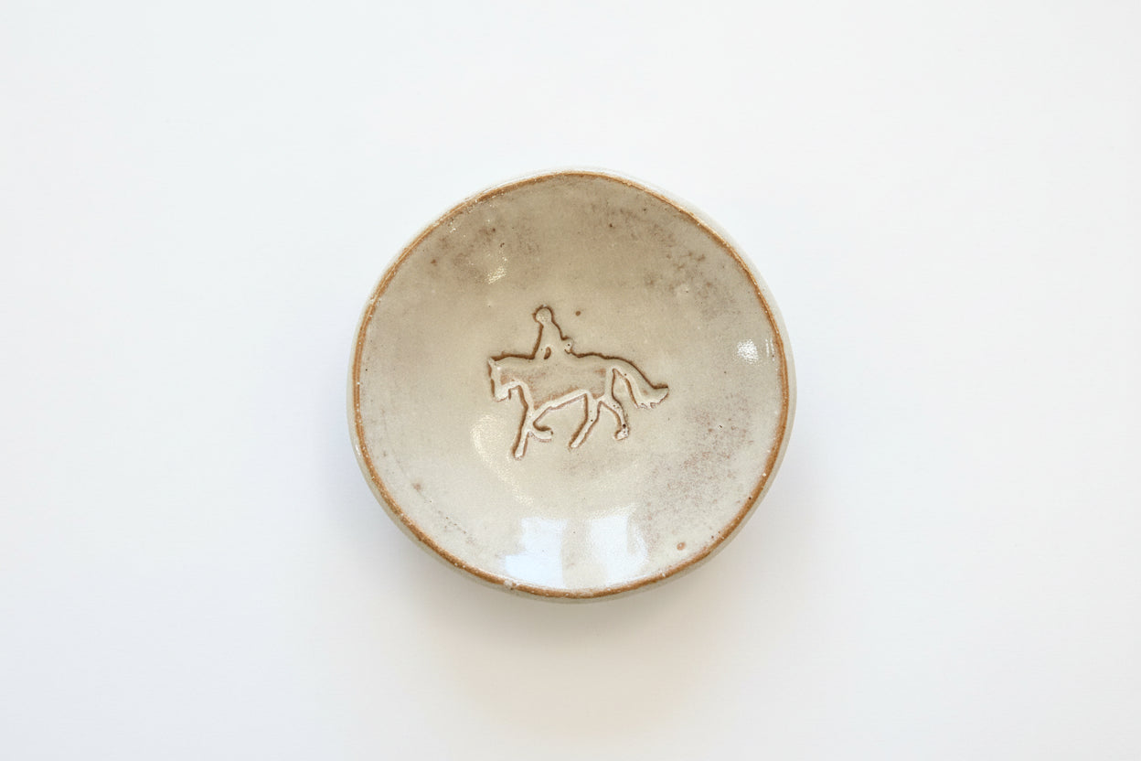 Horse & Rider Handmade Ceramic Ring Dish - equestrian gift