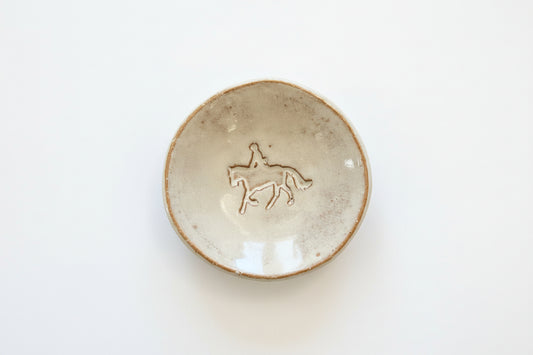 Horse & Rider Handmade Ceramic Ring Dish - equestrian gift