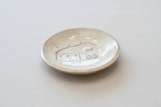Handmade Ceramic Barn Ring Dish - New England Gift