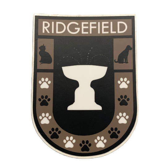 Paws of Ridgefield Shield Sticker