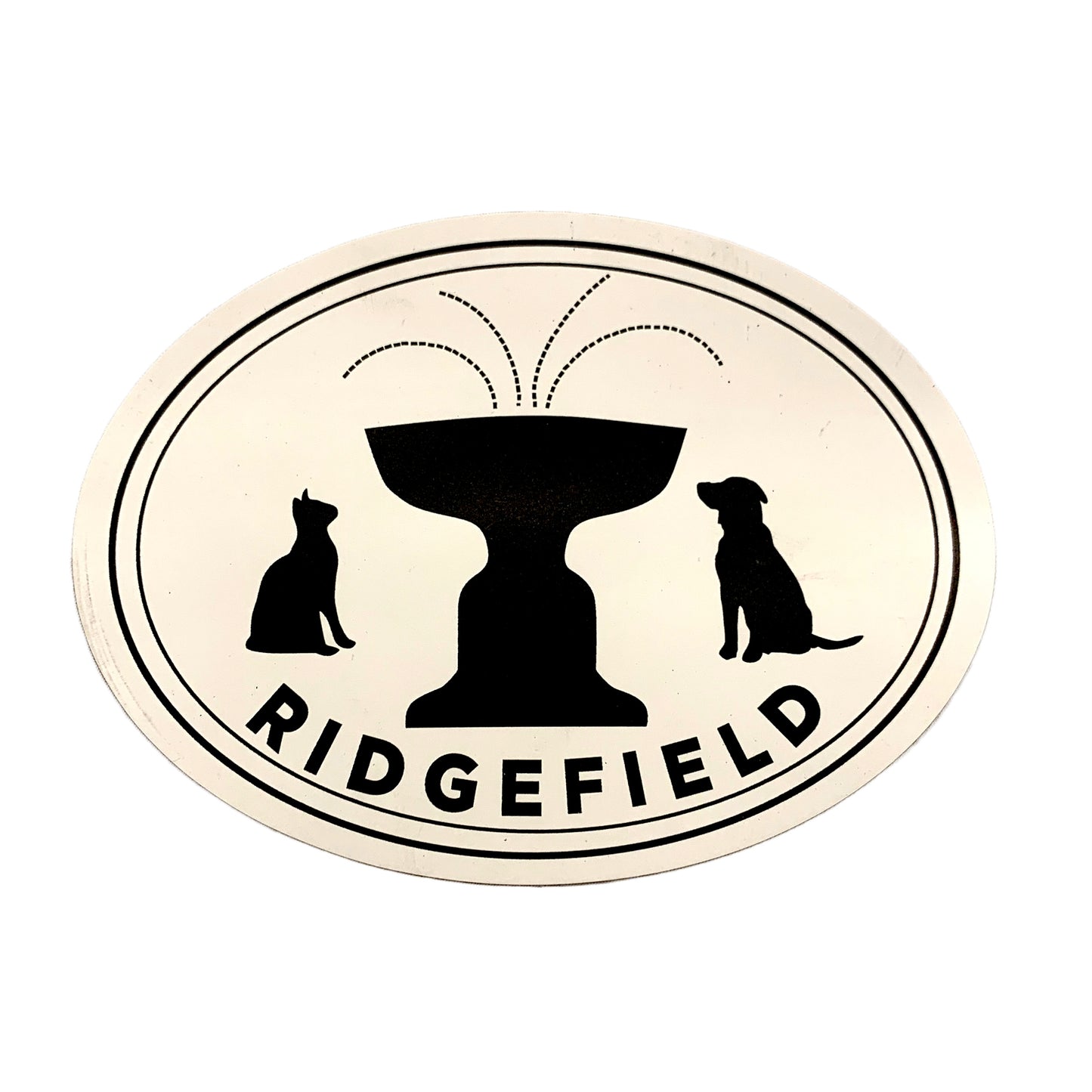 Paws of Ridgefield Oval Magnet