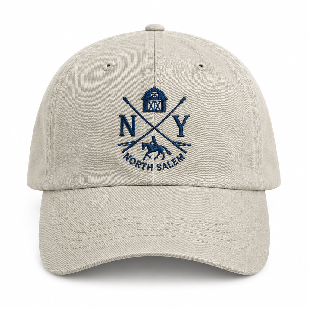 Iconic North Salem NY Washed Canvas Baseball Cap