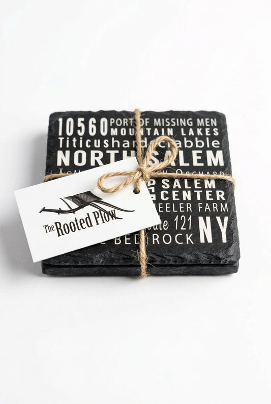 North Salem Subway Art Ceramic Coasters - Set of 2