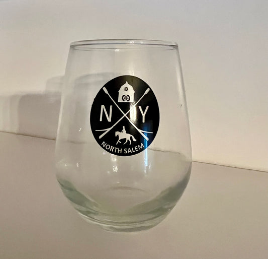 Iconic North Salem NY Stemless Wine or Juice Glass