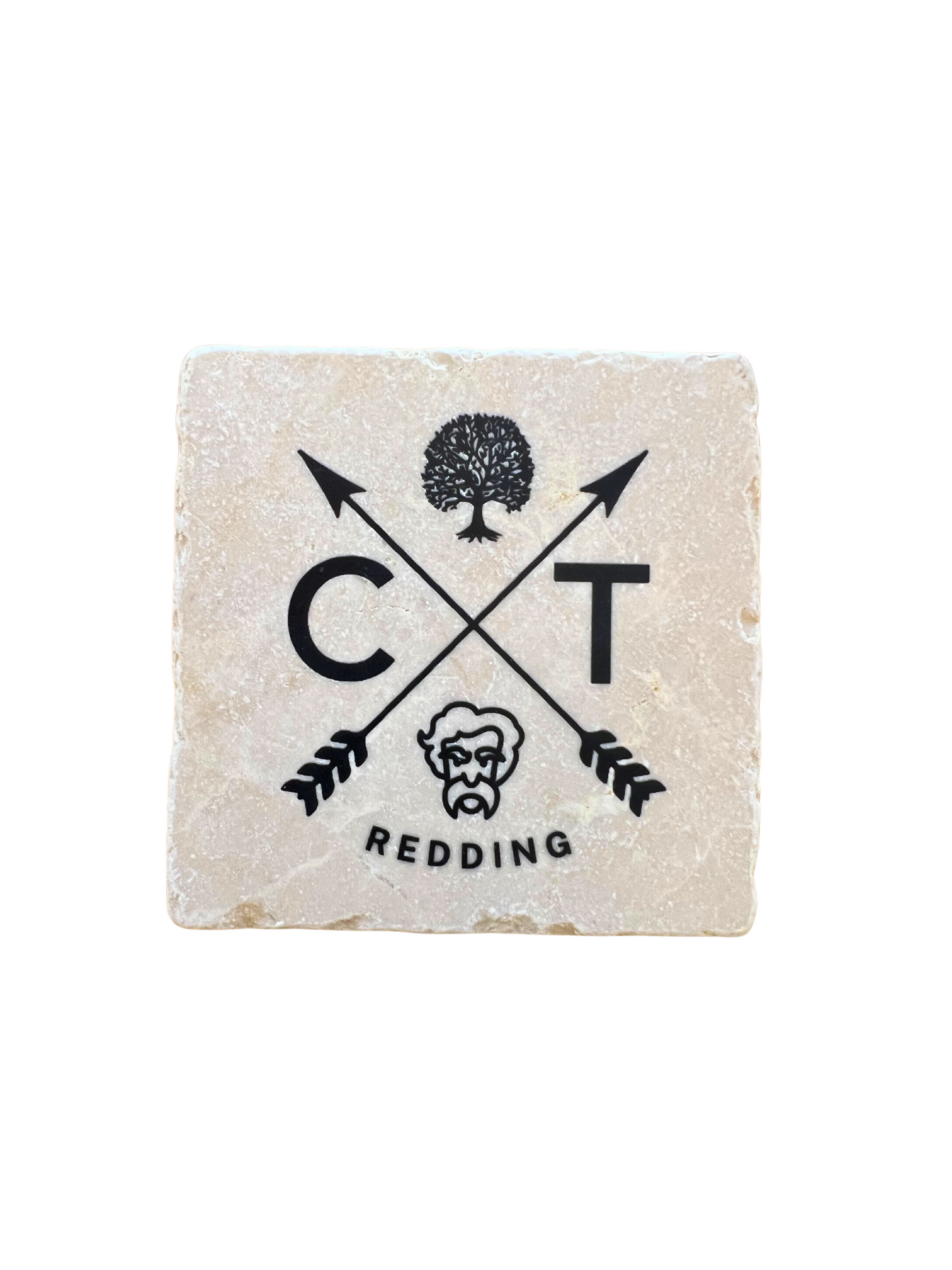 Tumbled Marble Coaster - Exclusive CT & NY Town Designs!