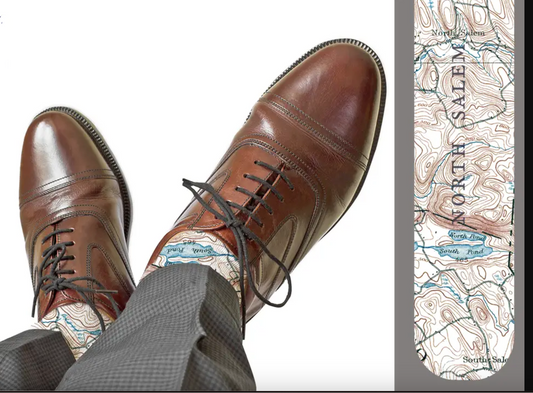 Whimsical Map Socks - Ridgefield or North Salem Designs