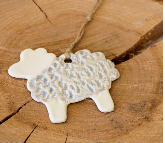 Handmade Sheep Ceramic Ornament - A Purchase with Purpose