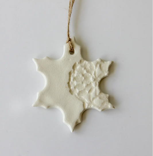 Handmade Snowflake Ceramic Ornament - A Purchase with Purpose