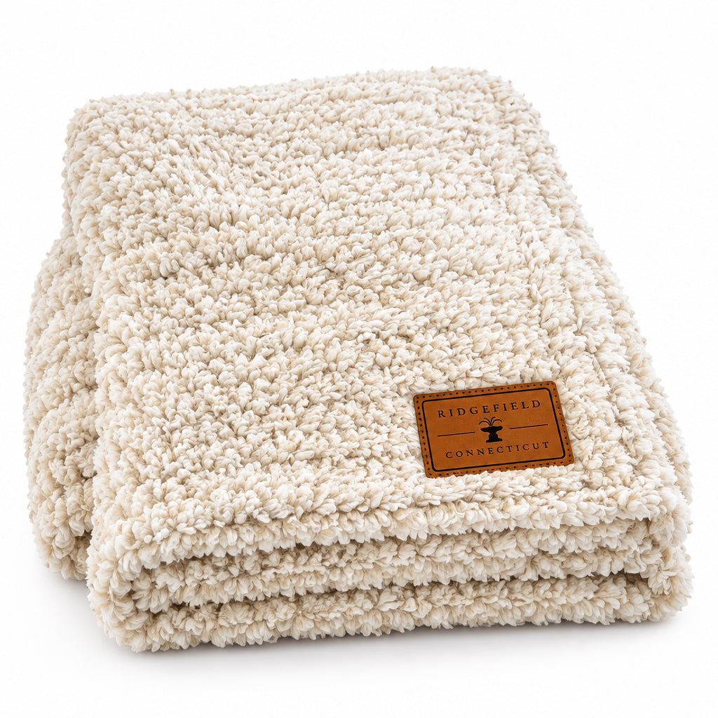 Ridgefield CT Cass Gilbert Fountain Sherpa Throw Blanket