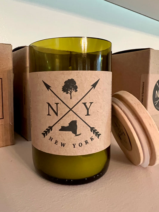 The Empire Recycled Wine Bottle Soy Candle