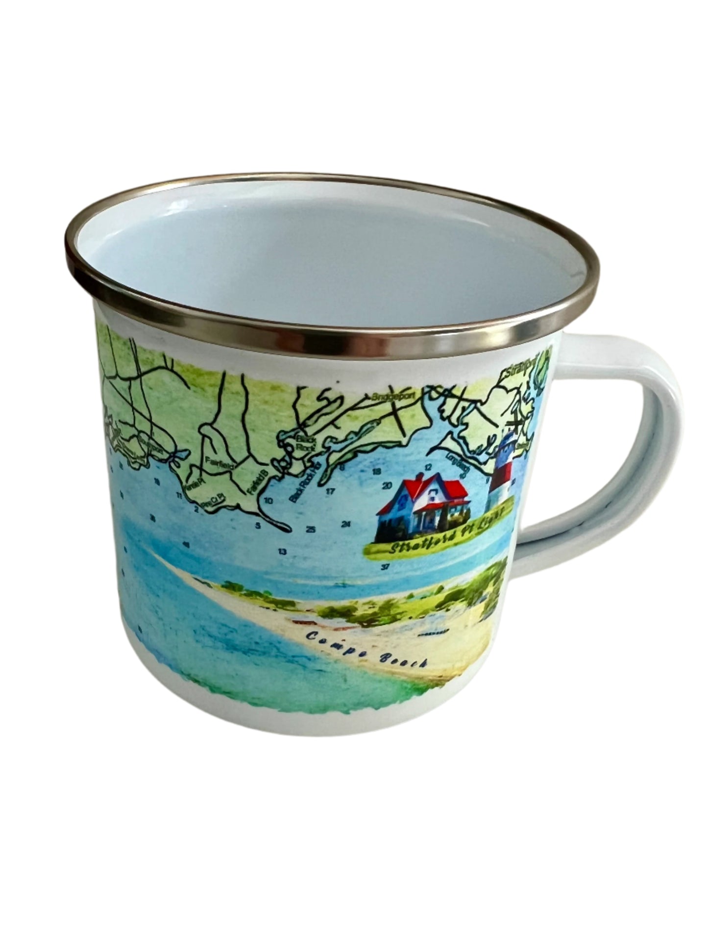 Connecticut Gold Coast Enamel Camp Mug - EXCLUSIVE Design!