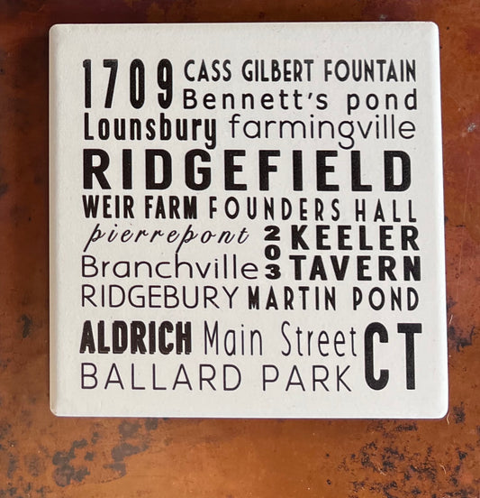 Ridgefield Subway Art Coasters - Set of 4