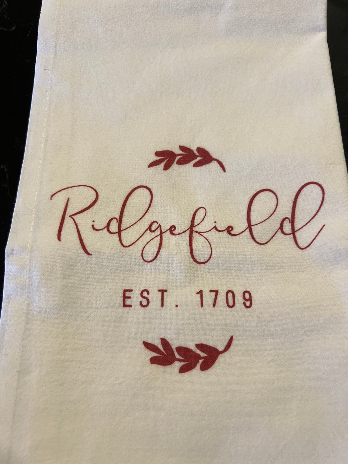 Ridgefield Est. 1709 Tea Towel