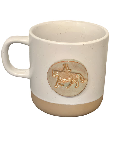 Hand-made Cabin Mug - Horse & Rider or Cass Gilbert Fountain Design - A Purchase with a Purpose