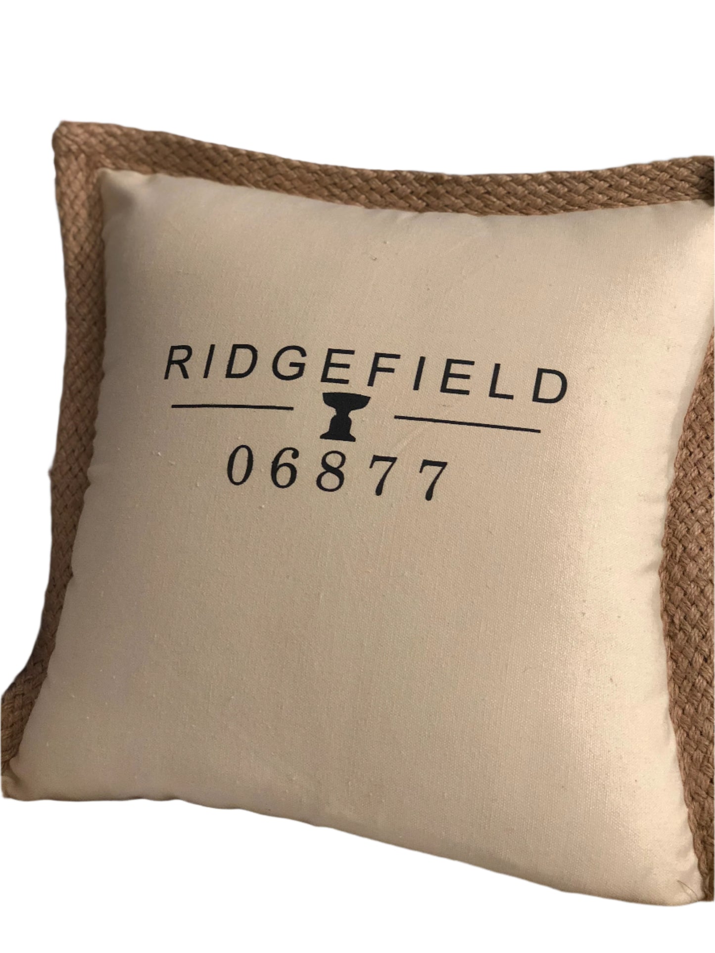 Burlap Trimmed Pillow