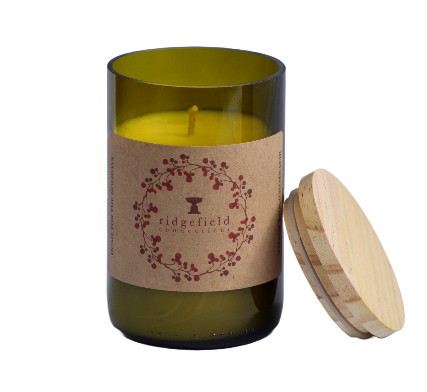 Recycled Wine Bottle Soy Candle - Ridgefield Design