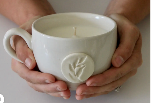 Latte Cup Hand Poured Candle - A Purchase with Purpose